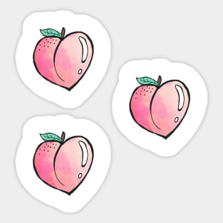 What's Better, Then One Peach? 3 Peaches Sticker